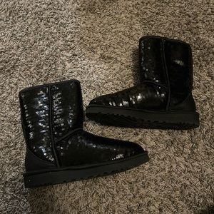 Ugg classic short sparkle sequin boots